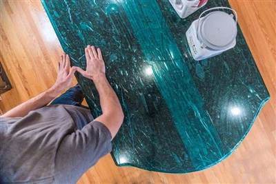 20. Getinte blauwe steen oppervlaktebeschermingsfilm
